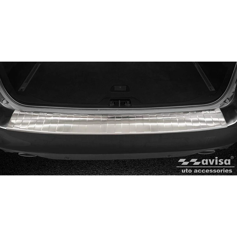 Avisa Stainless Steel Rear bumper protector compatible with Volvo V70 Facelift 2013-2016 'Ribs' - Image 1