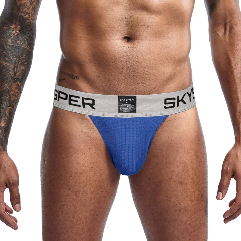 SKYSPER Jockstrap for Men Jock Strap Athletic Supporter Sports Underwear with Leg Strap - Image 1