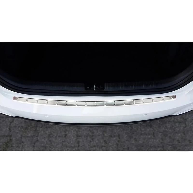 Avisa Stainless Steel Rear bumper protector compatible with Hyundai i20 II 5-doors & Active Crossover FL 2018-2020 - 'Ribs'