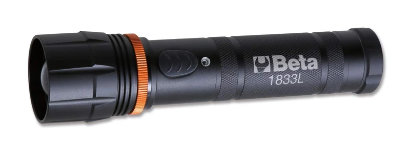Beta 1833 L High Brightness LED Torch Made of Strong Anodised Aluminium, Up to 1100 Lumens