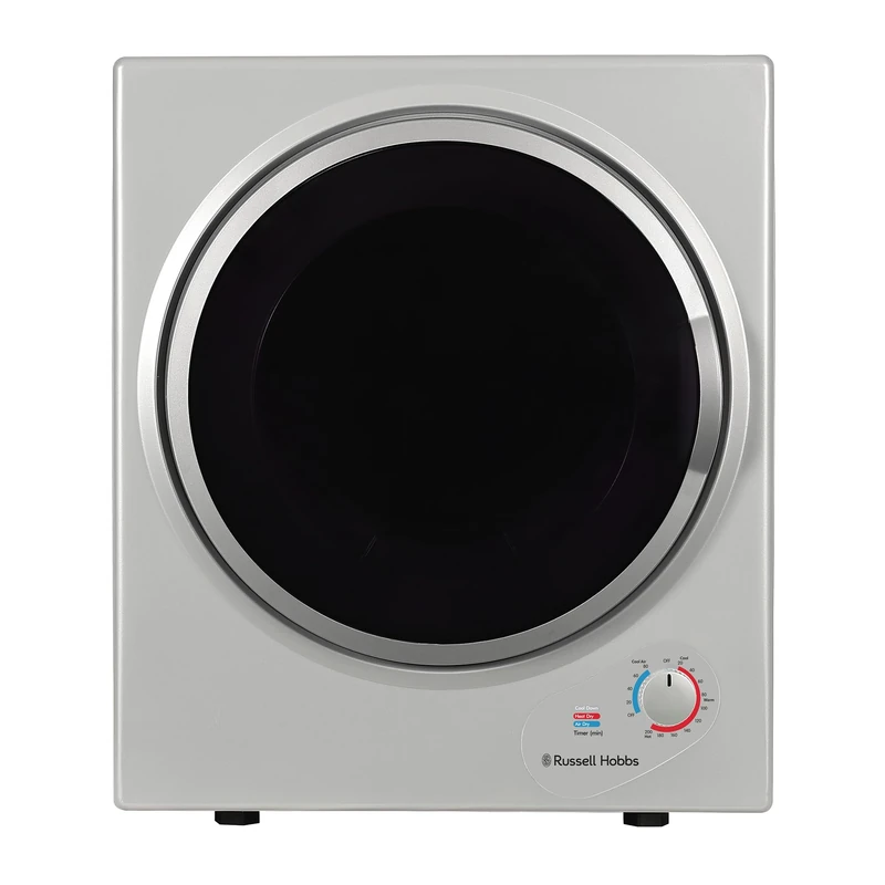 Russell Hobbs RH3VTD800S Silver 2.5kg Compact Mini Vented Tumble Dryer, Portable, Freestanding Table top Dryer with 3 Heat Settings small - Image 1