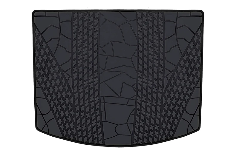 Megiteller Car Rubber Cargo Mat Liner Custom Fit for Ford Escape 2013 2014 2015 2016 2017 2018 Odorless Washable Heavy Duty Anti-Slip All Weather Black