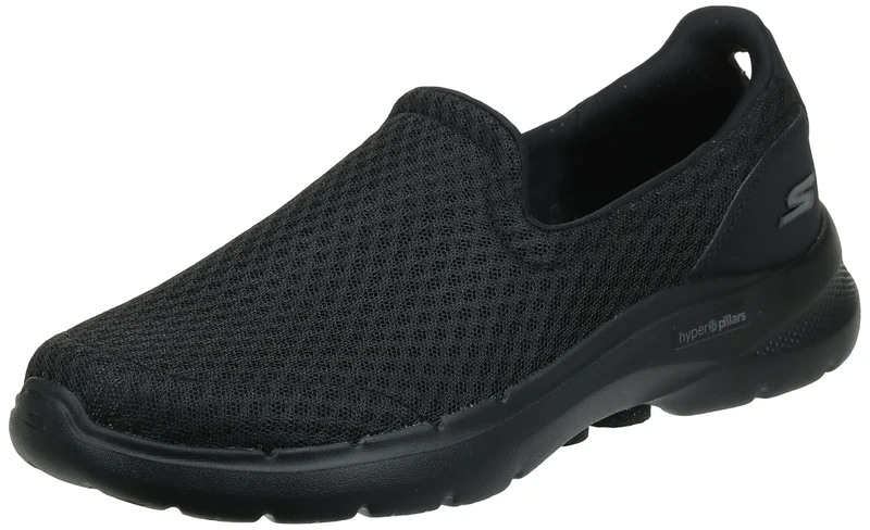 Skechers Men's Go Walk 6 Motley Sneaker, Black, 6.5 UK