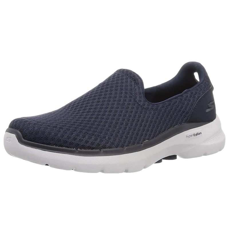 Skechers Men's GO Walk 6 Motley Sneaker, Navy Textile/Synthetic, 7.5 UK - Image 1