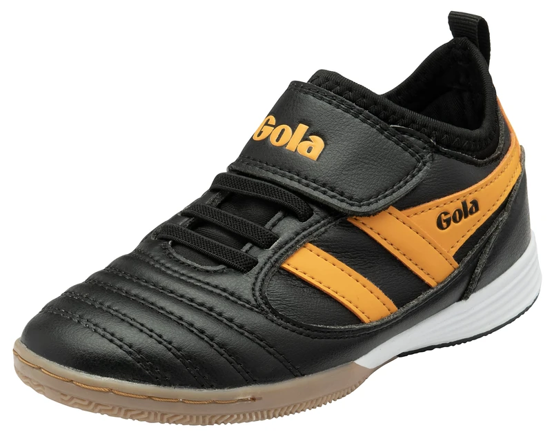Gola Ceptor TX QF (Quick Fasten) Football Child, Black/Sun, 10 UK