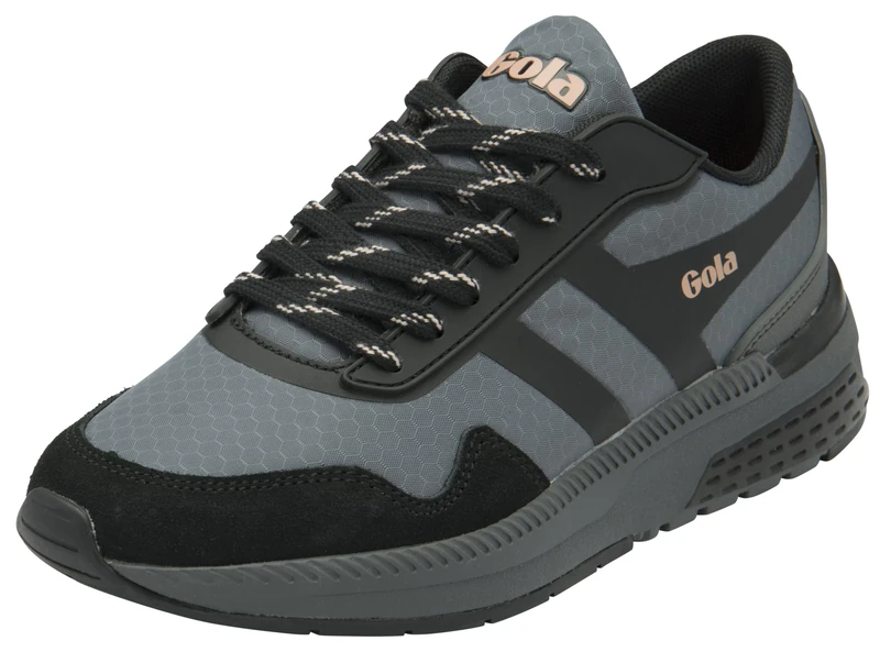Gola Performance Atomics Female Running Shoe GLA005 Charcoal/Black/Pearl Pink