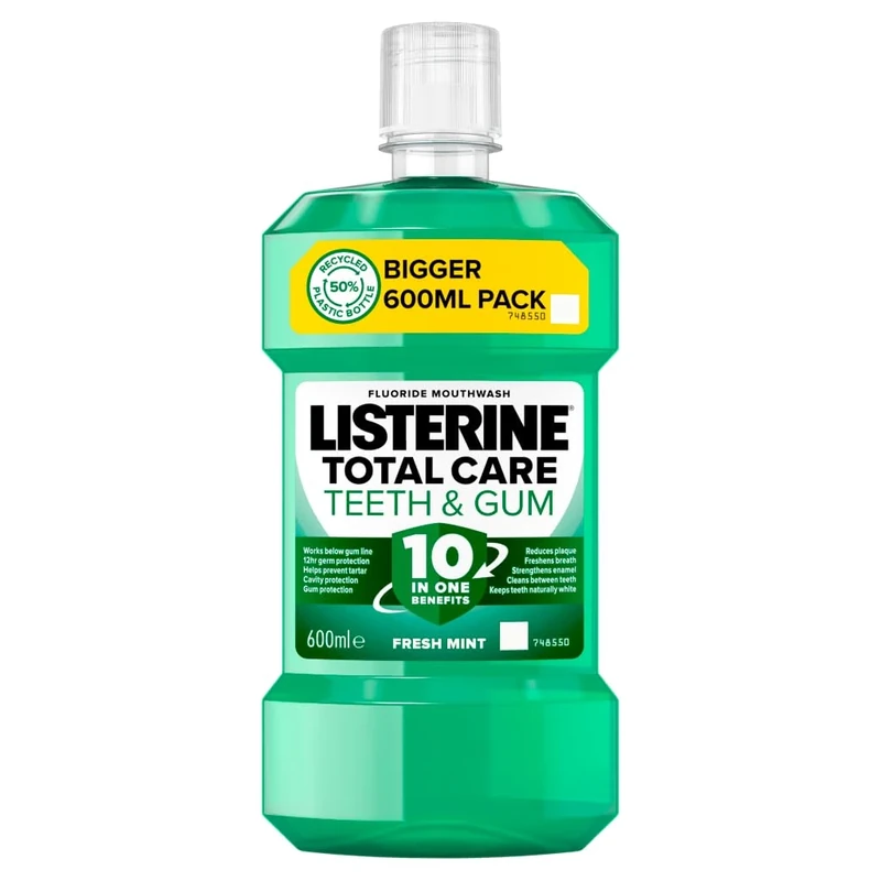 Listerine Total Care Teeth and Gum Mouthwash, 600ml
