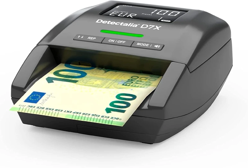 Detectalia D7X Counterfeit Banknote Detector - 6 Currencies