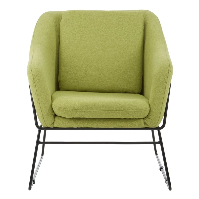 Premier Housewares Stockholm Home Office Chair, Comfy Chairs, Velvet, w64 x d76 x h77cm - Green