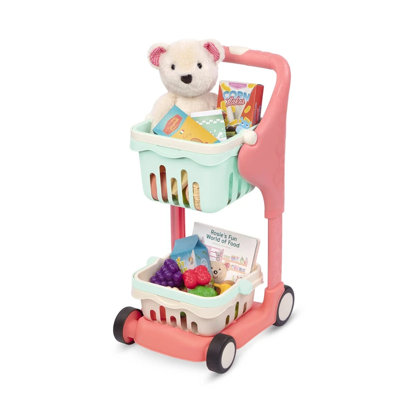 B. toys Musical Shopping Cart, Shop & Glow Toy Cart with Book, Interactive
