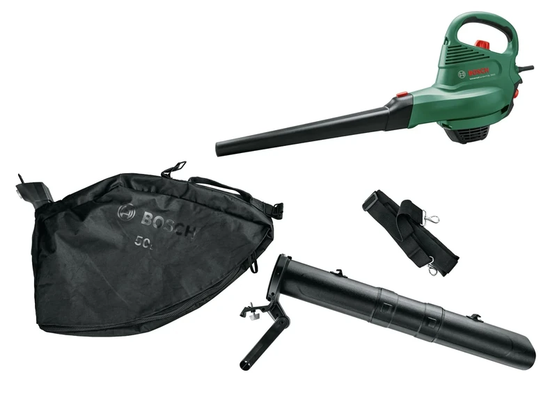 Bosch Universa lGardenTidy 3000 Leaf Blower/Leaf Shredder (50 L Collection Bag, Variable Speed, for Blowing, vacuuming and shredding Leaves, in Cardboard Box)