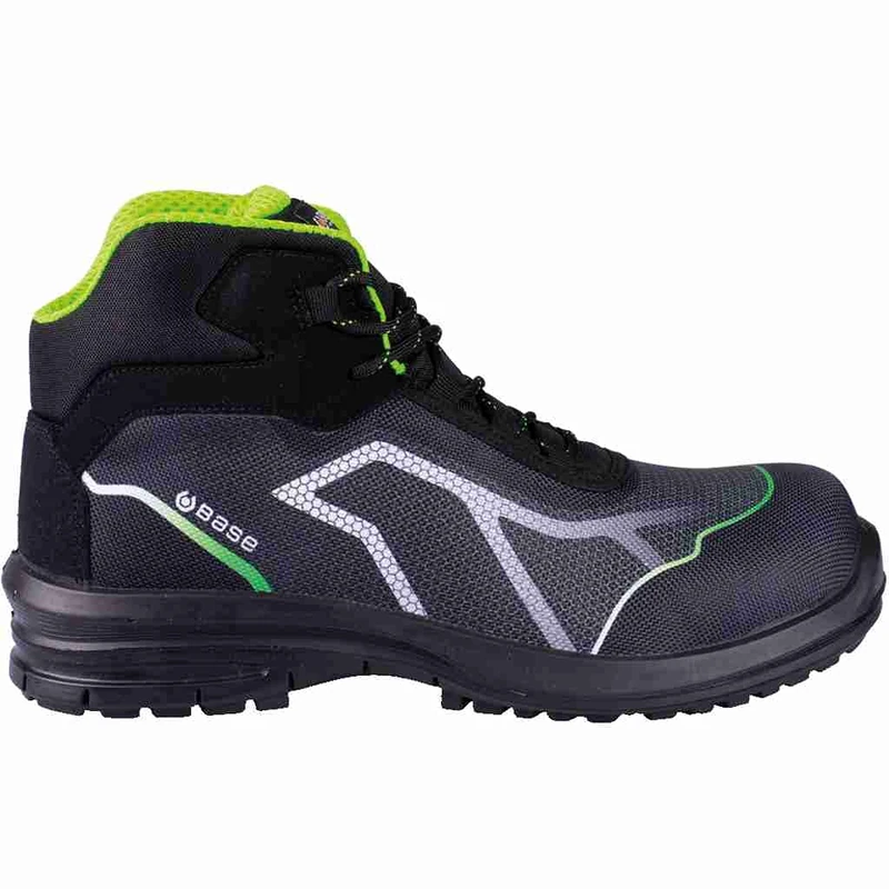 Base Protection B0979 Safety Shoe Black/Green, 43