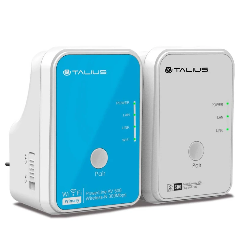 Talius PLC Networks Kit AV500Mbps+AV300Mbps (1 WiFi) PLC-500WKIT-V2