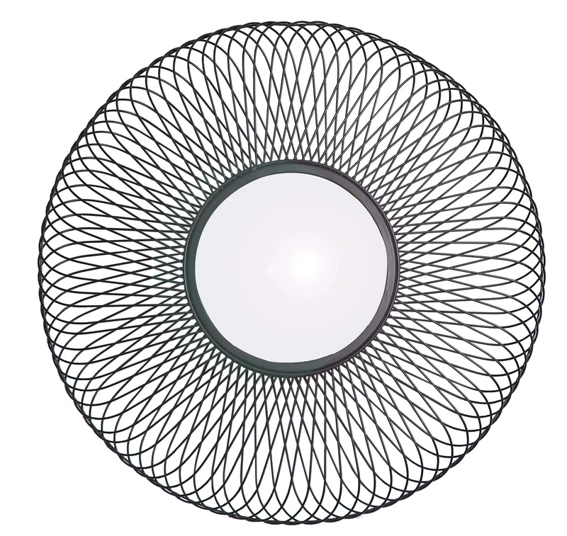 Juliet Accent Round Wall Mirror (Black, 74.5 dia x 10 cm)