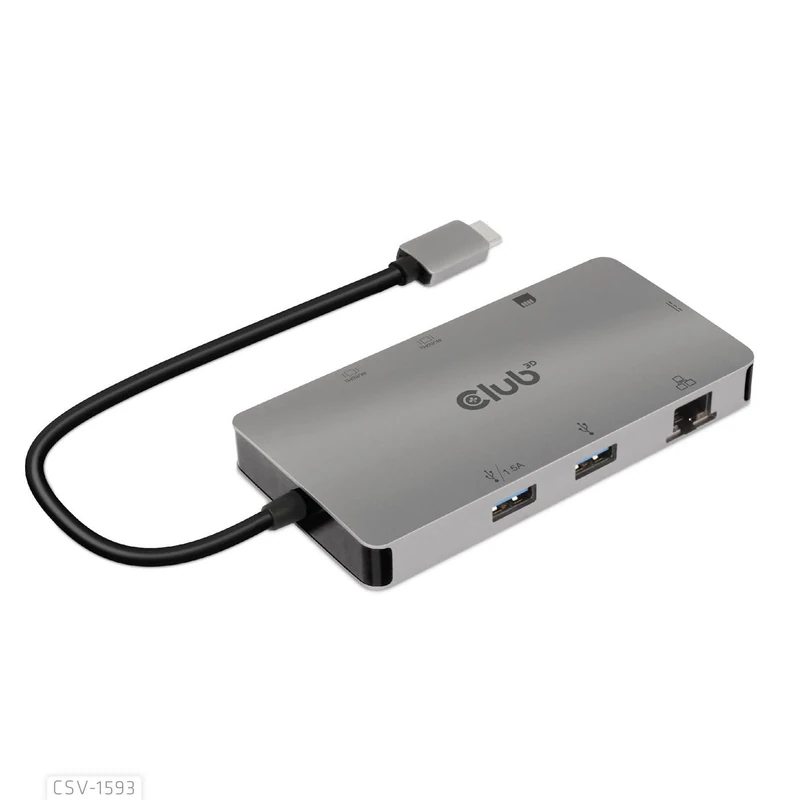Club 3D USB 3.2 GEN1 USB 3.2 Gen1 Type-C 8-in-1 Hub PD Charging