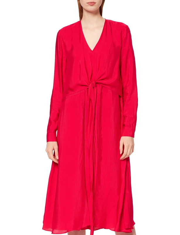 Armani Exchange Long sleeve and staple detail Special Occasion Dress, Record, 0