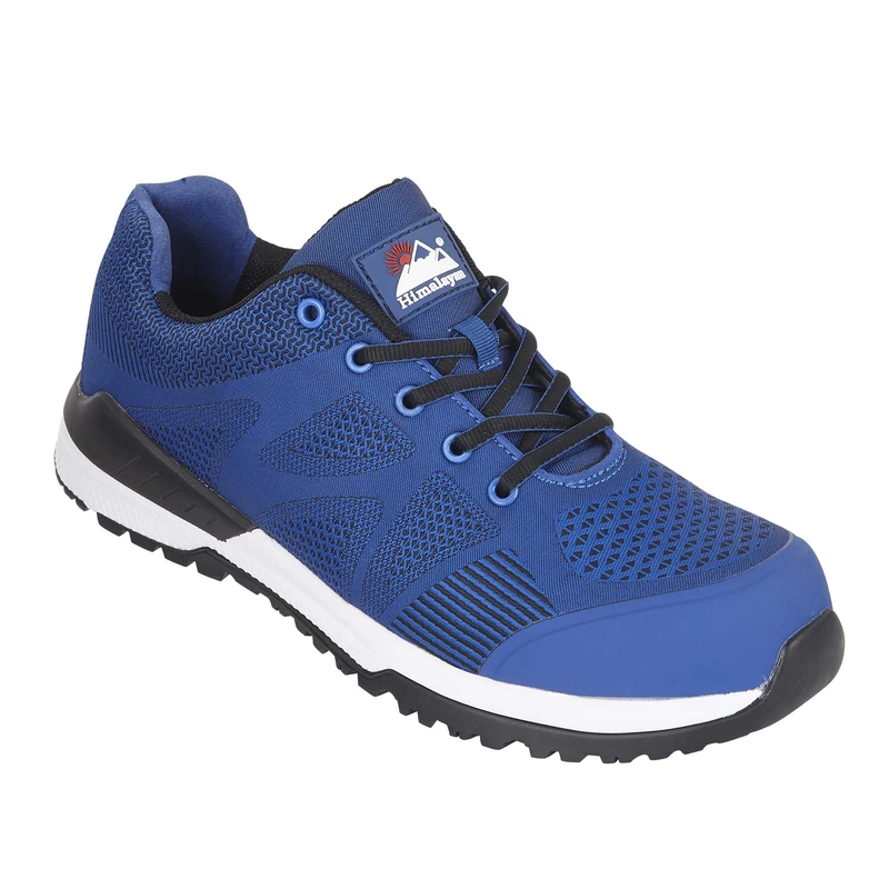 Himalayan 4310 Bounce Mesh Safety Trainer Shoe with Metal Free Toecap and Midsole, S1P, SRC, 4 Size, Blue