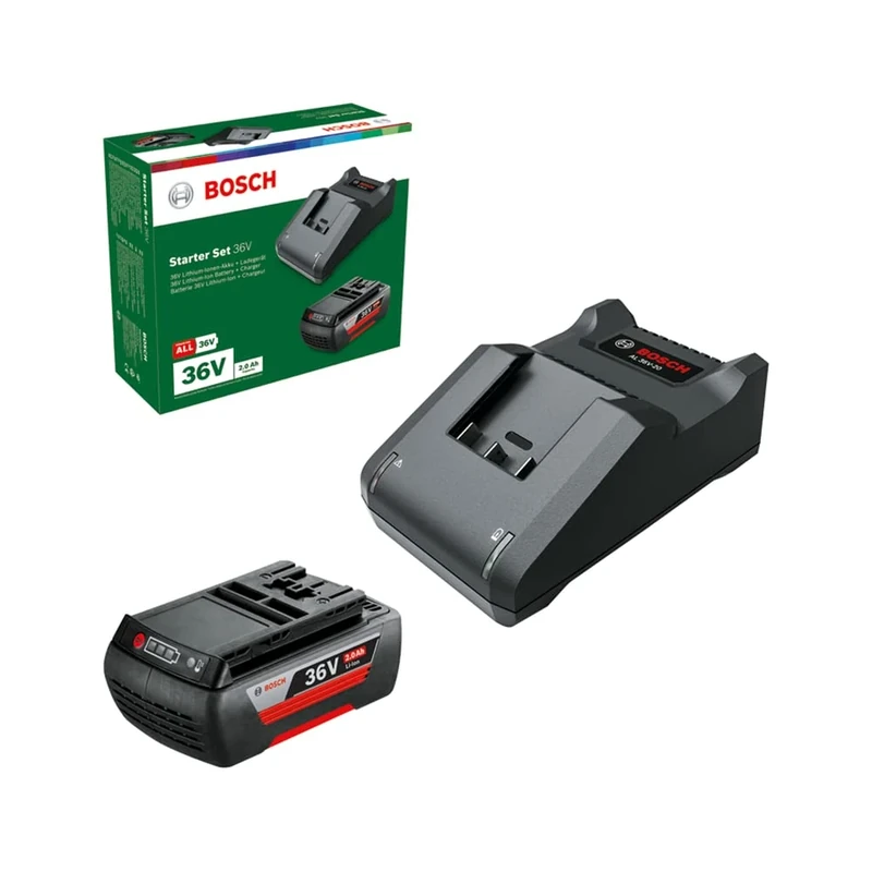 Bosch Starter-Set 36V (1 Akku 36V 2,0 Ah, Ladegerät AL 36V-20, im Karton)