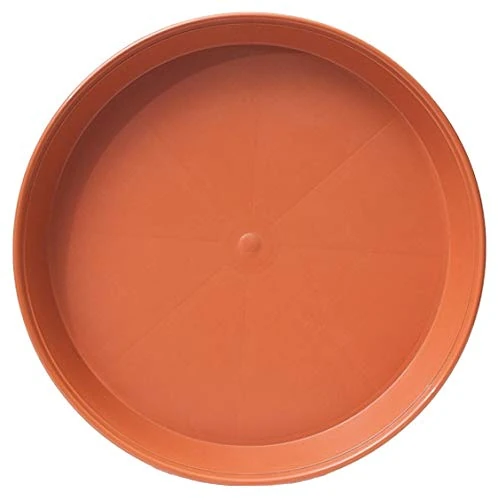 Muddy Hands Heavy Duty Terracotta Round Plastic Plant Pot Saucer Planter Water Drip Tray Base Plate (4, 35cm)
