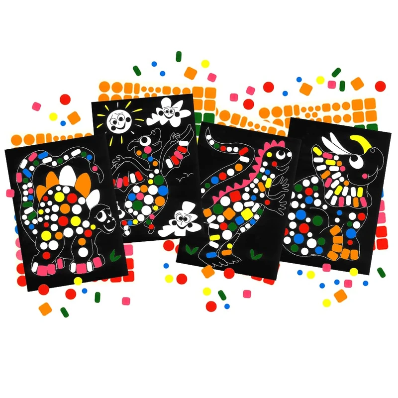 Gribouill'Art Stickers, Multi-Coloured-Multi-Coloured, 10x10x15
