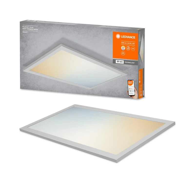 LEDVANCE Smart LEDPanel Luminaire with WiFi Technology for Indoor Use, Tunable White (3000-6500K), 600 mm X 300 mm, Compatible with Google and Alexa Voice Control, Smart+ ORBISPLUS Tunable White