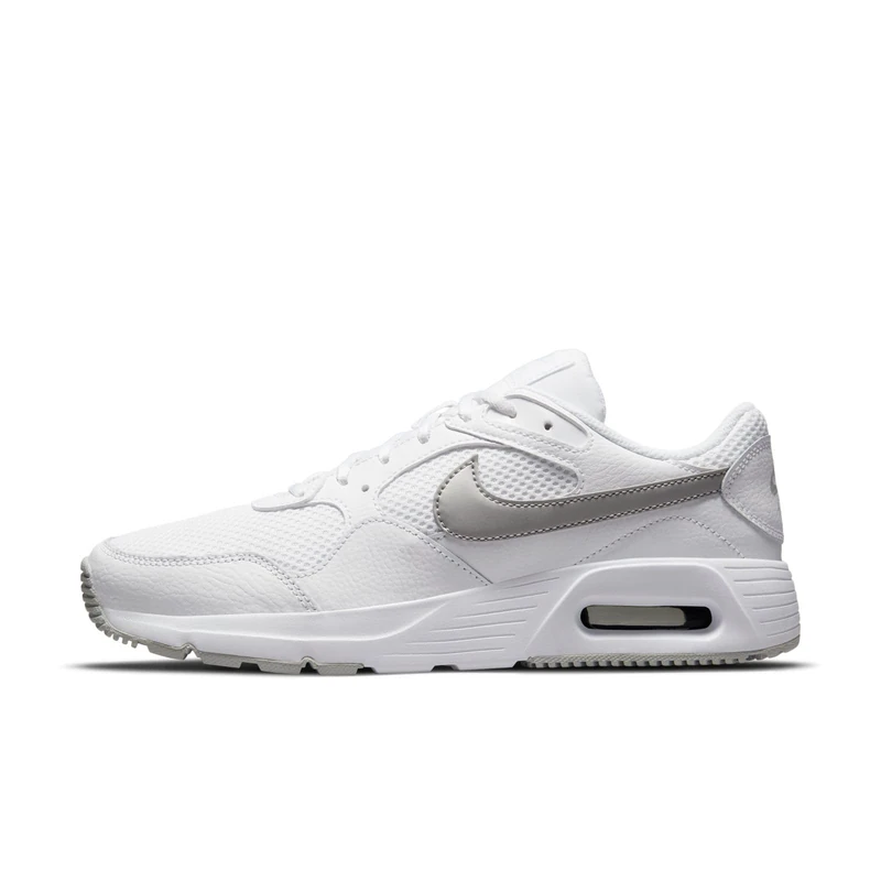 NIKE Women's Air Max Sc Sneaker, White Mtlc Platinum Pure Platinum, 3.5 UK