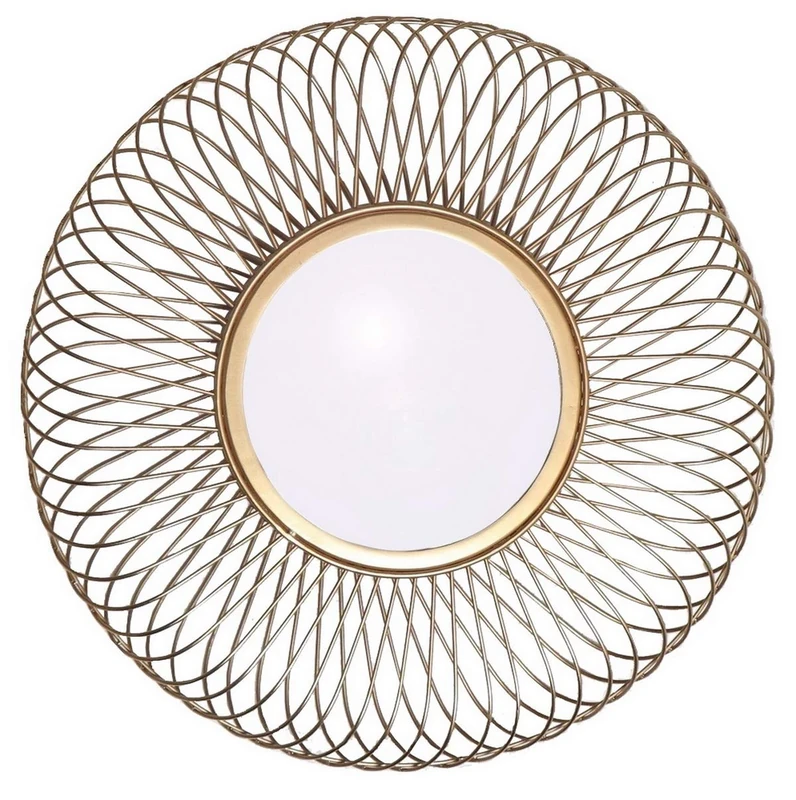 Juliet Accent Round Wall Mirror (Gold, 54 dia x 9 cm)