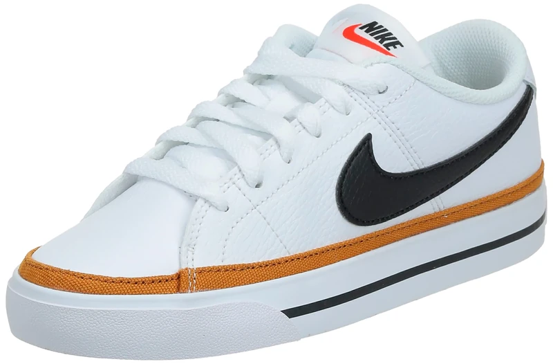 Nike Women's Court Legacy Sneaker, White/Black-Desert Ochre, 11 UK