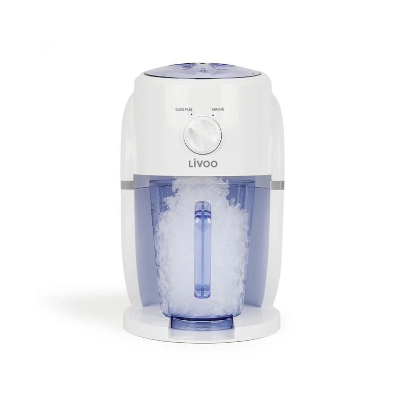 LIVOO 2 in 1 Crushed Ice and Granite Machine, 1.1 Litres, White