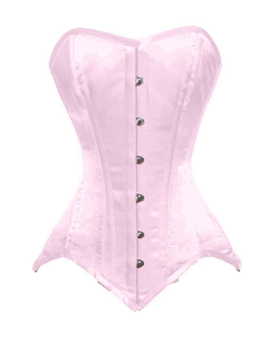 luvsecretlingerie Heavy Duty 26 Double Steel Boned Waist Training Satin Overbust Tight Shaper Corset #8851-SA