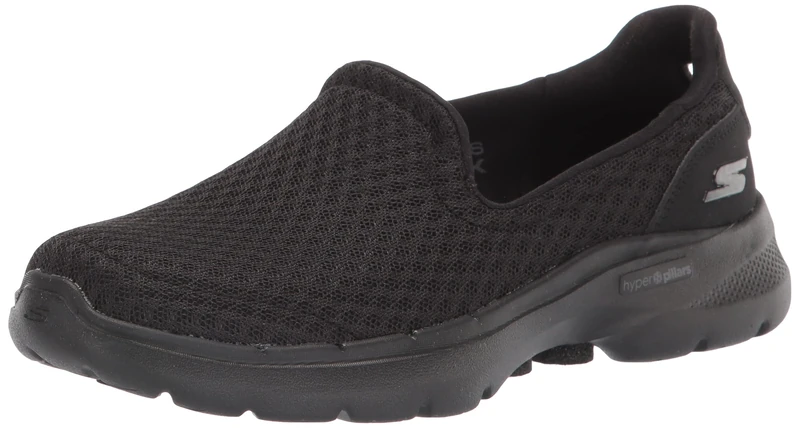 Skechers women 124508 Sneaker, Black Textile Trim, 3.5 UK