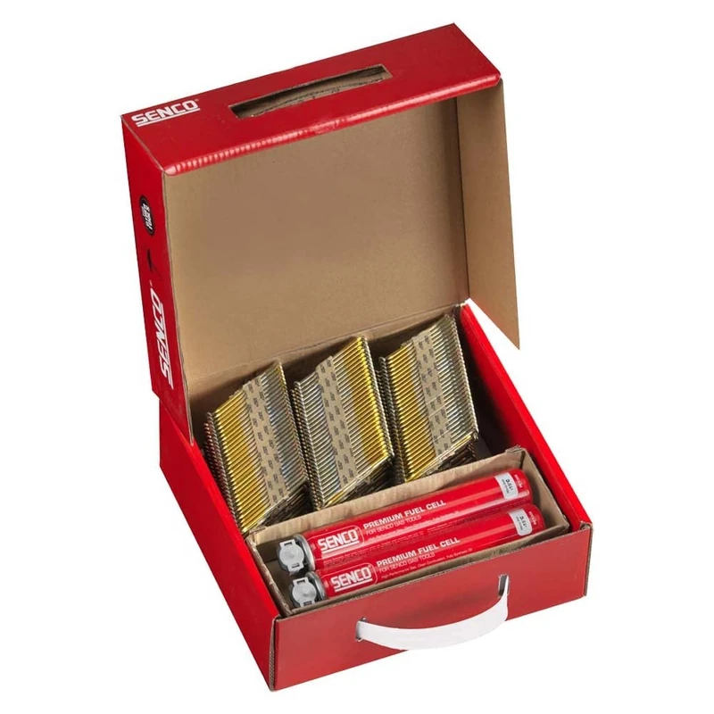 SENCO G&N Ring Shank Nails 12MU Pack, 3.1 × 75mm Size, Supplied in a Box of 2,200, Suitable for Fastening Applications Using Compatible Pneumatic Nailing Systems.
