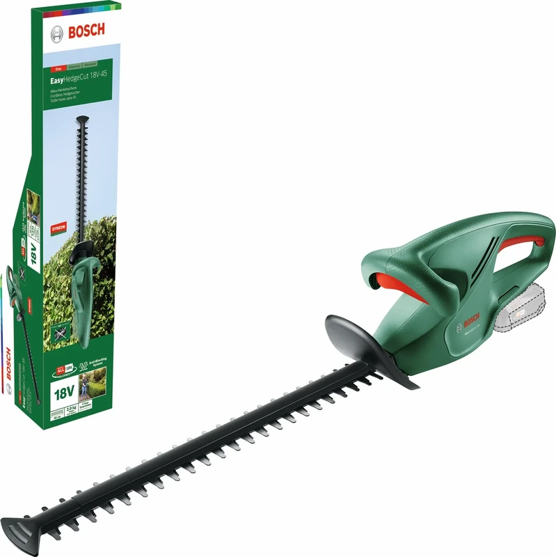 Bosch Cordless Hedge Cutter EasyHedgeCut 18-45 (without battery, 18 Volt system, blade length 45 cm, in carton packaging)