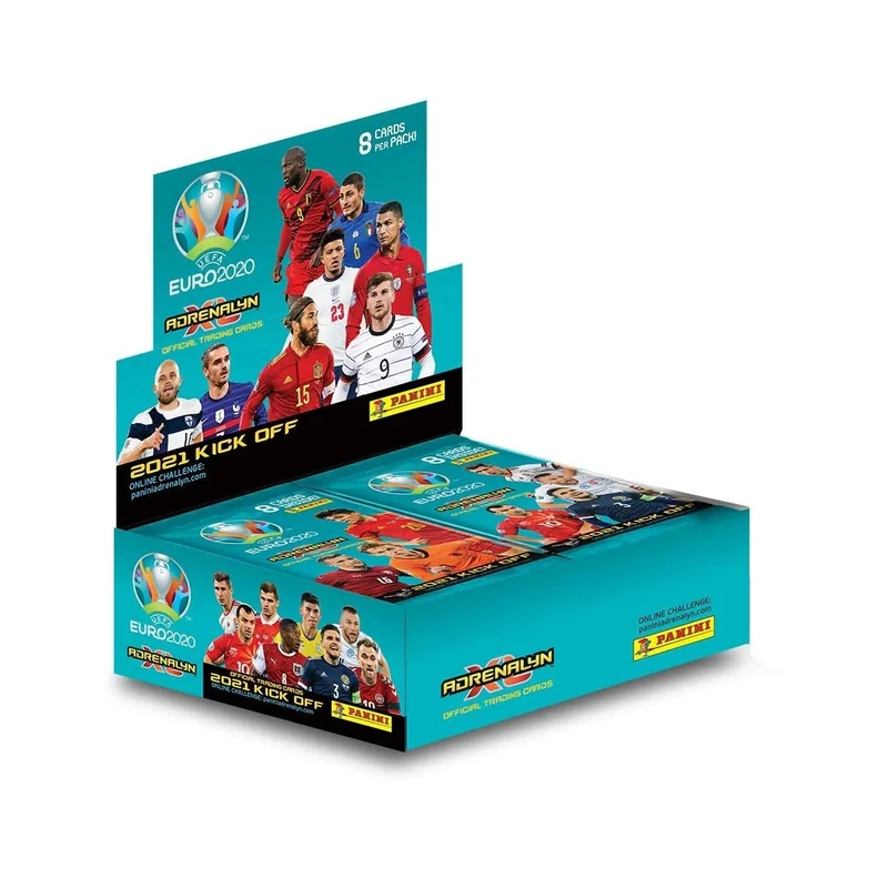 Panini 004112BOX24F UEFA EURO 2020 Adrenalyn XL 2021 Kick Off - Boite de 24 pochettes European Soccer International 24 Pack, Black