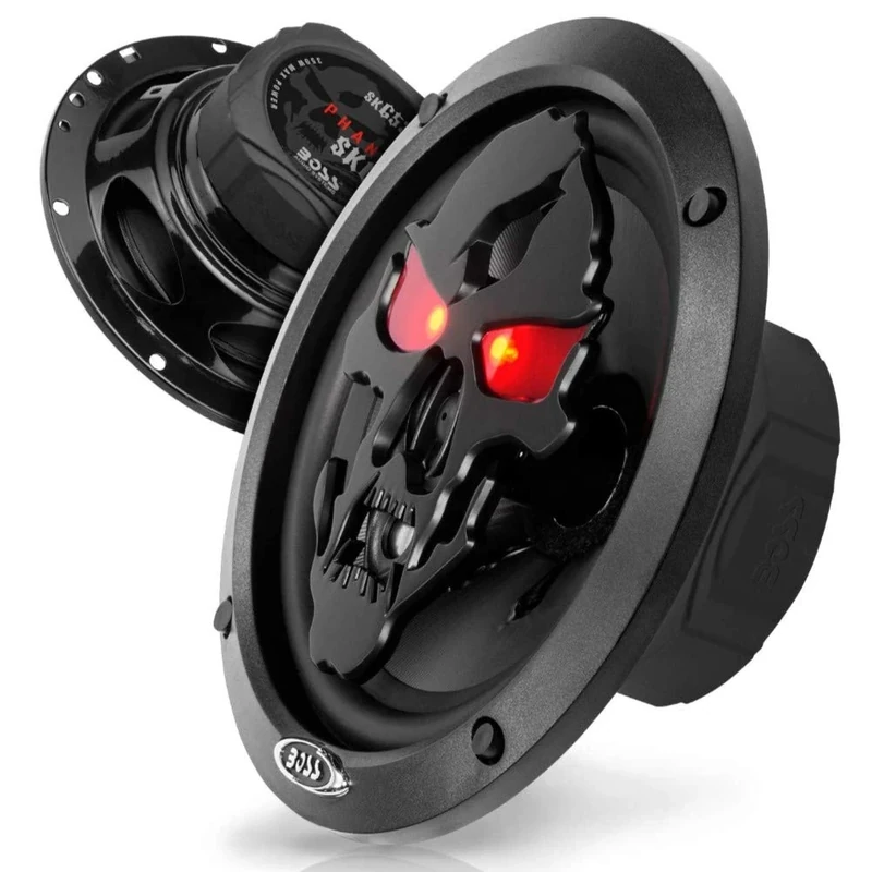 2 SPEAKERS compatible with BOSS AUDIO SYSTEMS SK653B coaxial 3 way 16.50 cm 165 mm 6.5" 175 watt rms 350 watt max 4 ohm 90 db black, per pair