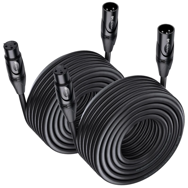Cable Matters2-Pack, 50 Ft Male to Female XLR Microphone Cable