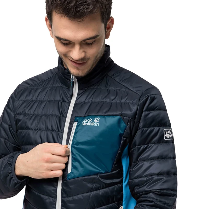 Jack Wolfskin Men's Standard Routeburn Jacket, Night Blue, Large
