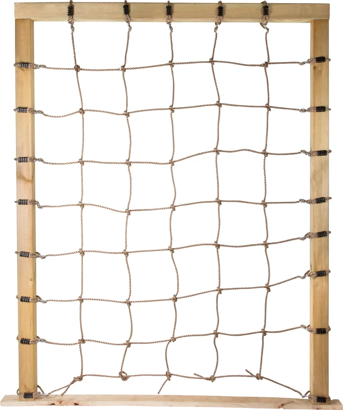 small foot 11876 Climbing Net with figure-eight hooks, for mounting on three-sided wooden frame, for kids aged 3+ years, Weiß