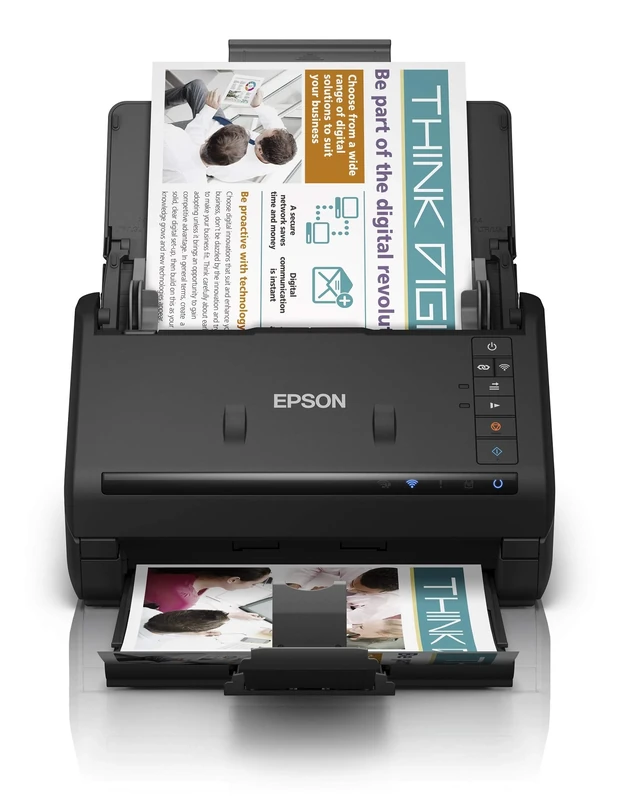 Epson WorkForce ES-500WII Wi-Fi and USB 3.0, High-speed (35ppm), Up to A4 (27-413 GSM), 50 Page Auto Feed Colour Scanner with OCR Software