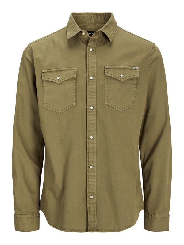Jack & Jones Mens Jjesheridan Shirt L/S Noos Shirt, Forest Night, XL