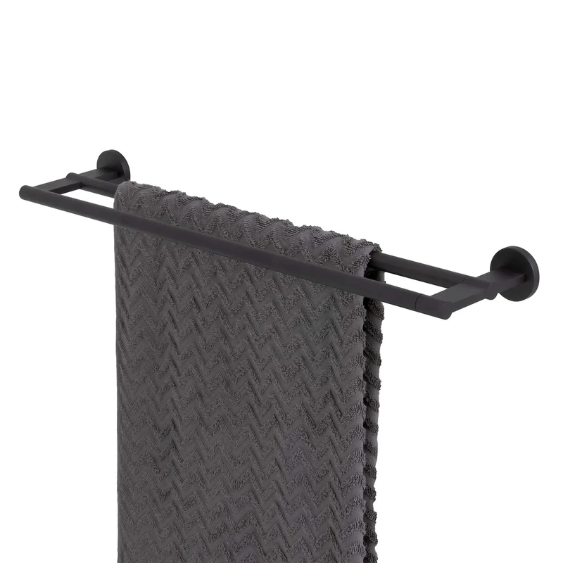 Tiger Noon Towel Rail Double, Black