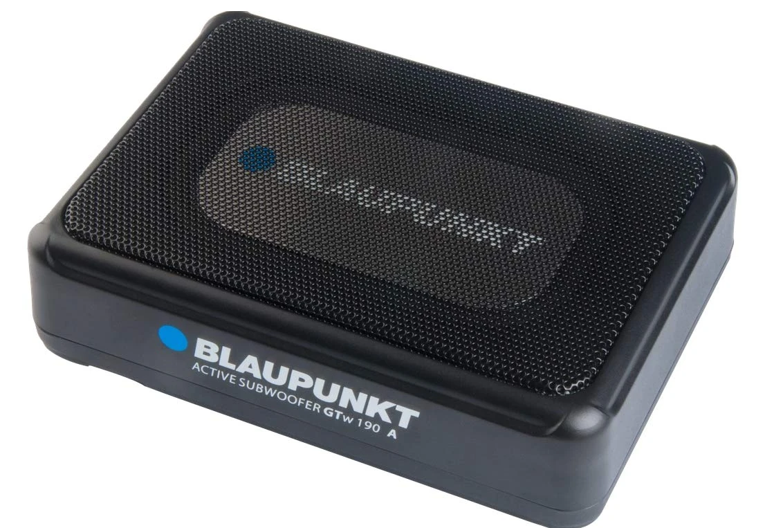 Blaupunkt GTw 190 A | Active Subwoofer, 150 Watt Max Power, Compact, Underseat Subwoofer