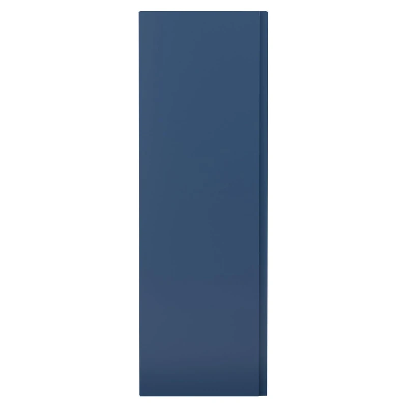 Hudson Reed URB362 Urban | Modern Bathroom Wall Hung Tall Storage Unit with 1 Soft Close Door, 400mm, Satin Blue