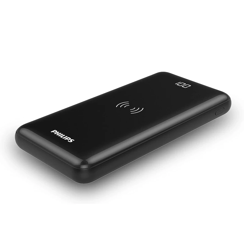 Philips Power Bank DLP1011Q/00-10000mAh - QI - 2 USB Ports - Power Delivery - Black