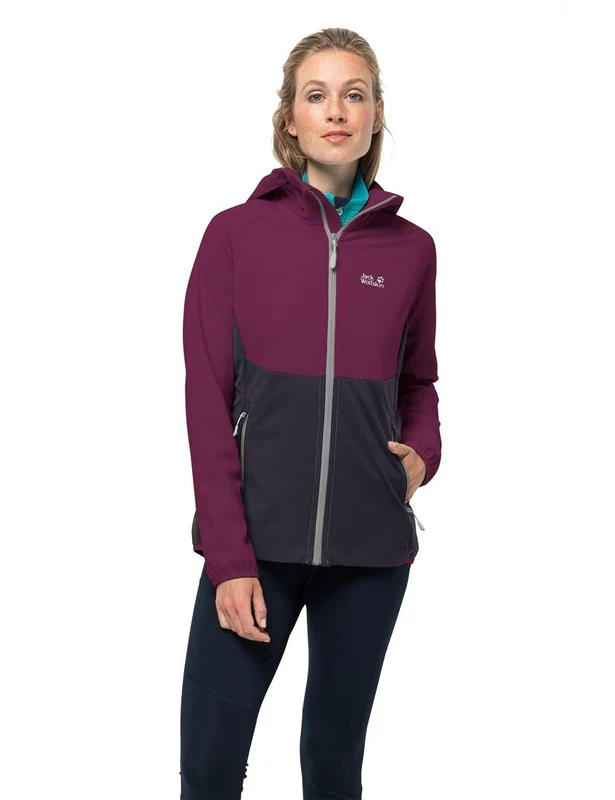 Jack Wolfskin Women's Standard Go Hike Softshell Jacket, Wild Berry, X-Small