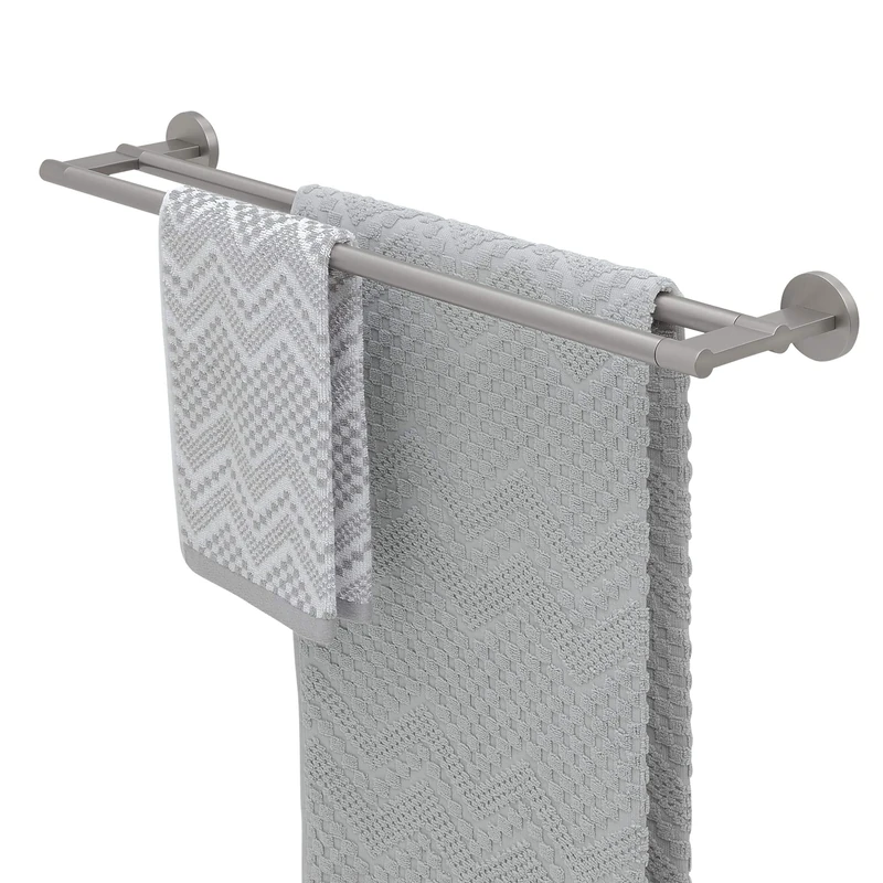 Tiger Noon Towel Rail Double Stainless Steel Brushed, 59.9 x 4.9 x 12.4 cm