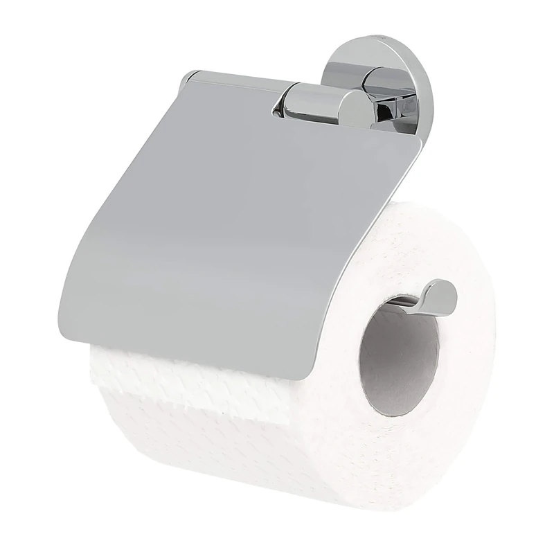 Tiger Noon Toilet Roll Holder with Cover, Chrome