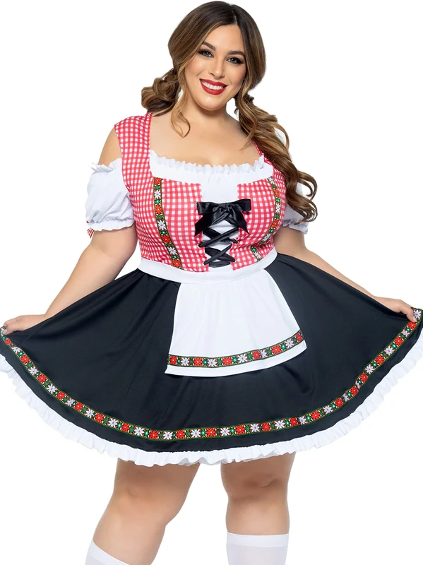 Leg Avenue Women's Beer Garden Babe Oktoberfest Costume, Multi, 3X / 4X