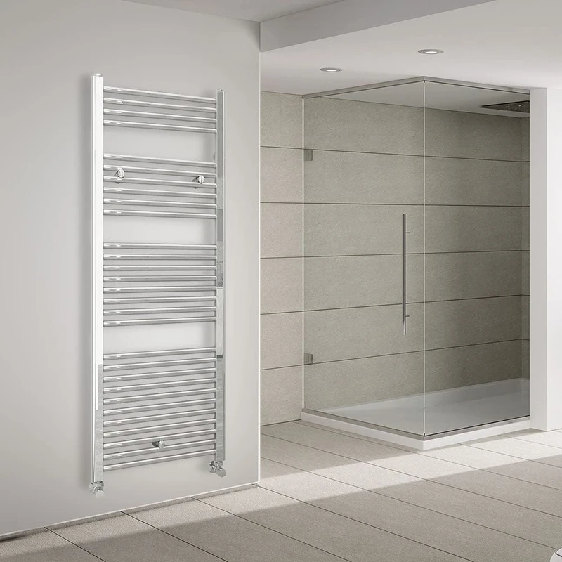 Towel Rail Radiator to Integrate in hot Water Circuit, Steel Tubes with Shiny Chrome Finish 1500 x 500. Suitable for Standard Heating nets. - Image 1