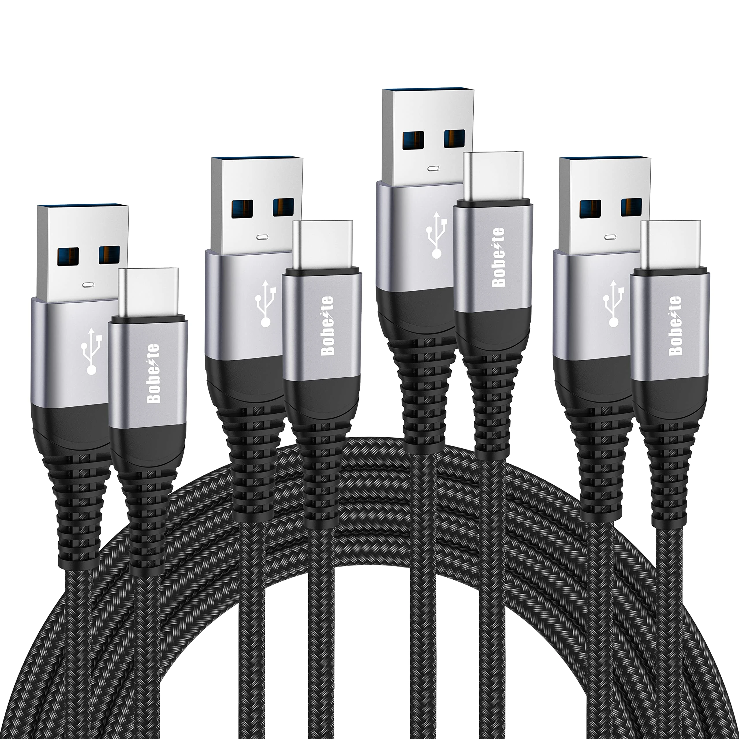 USB C Cable Fast Charge [4pack,1M+2M+2M+3M], USB Type C Charger Cable Charging Lead For Samsung Galaxy S25 S24 S23 S22 S21 S20 Plus Ultra, A52 A72 A32 A42 A51 A71 A12 A22 A33 A53 A13, Note 20 10 9 8